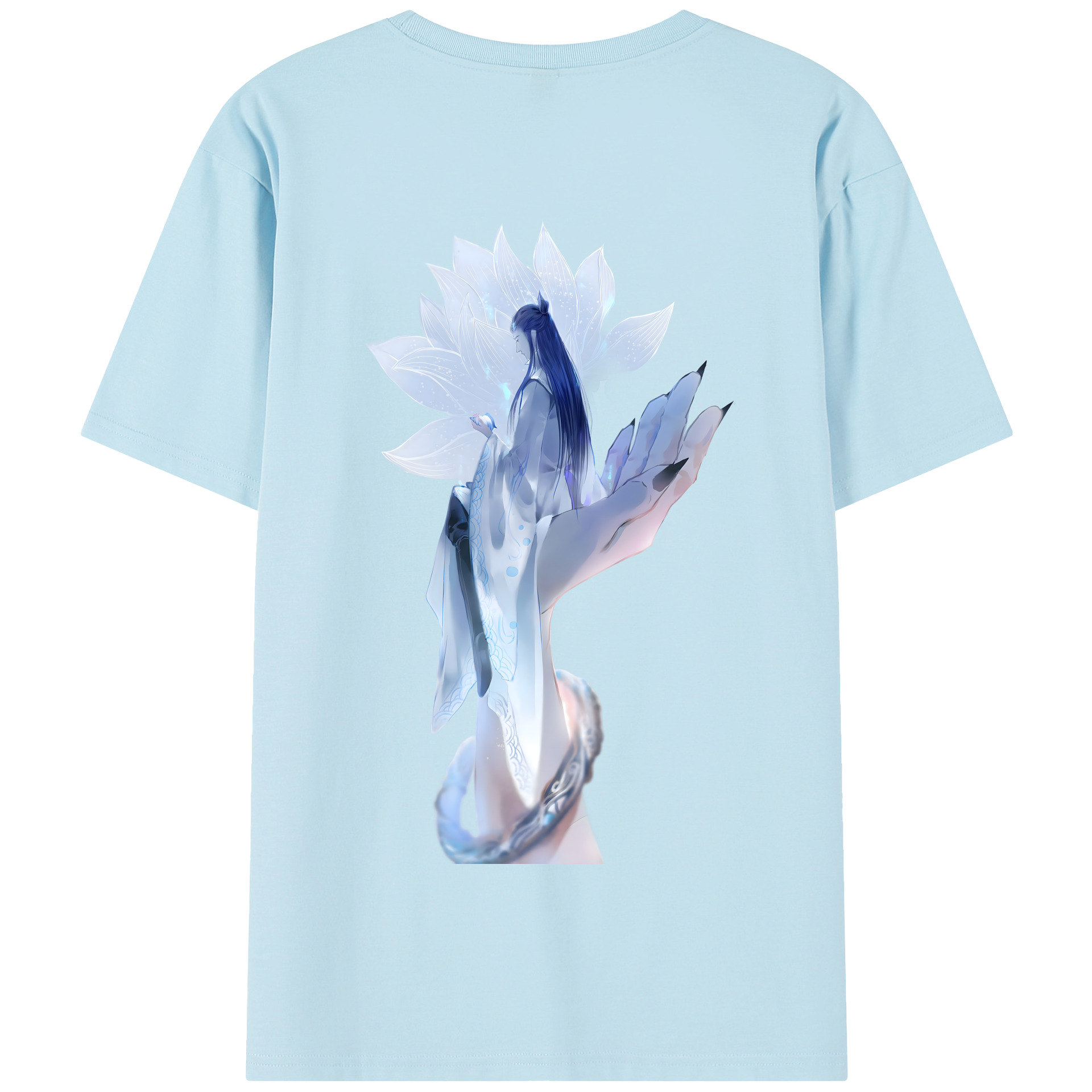 （画像用） Ne Zha 2 ナタ 魔童の大暴れ 綿100％半袖Tシャツ（背面プリント）
